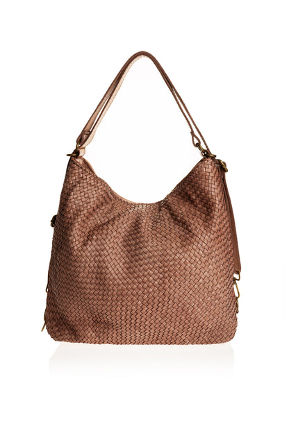 Adele, bag/backpack in genuine woven leather