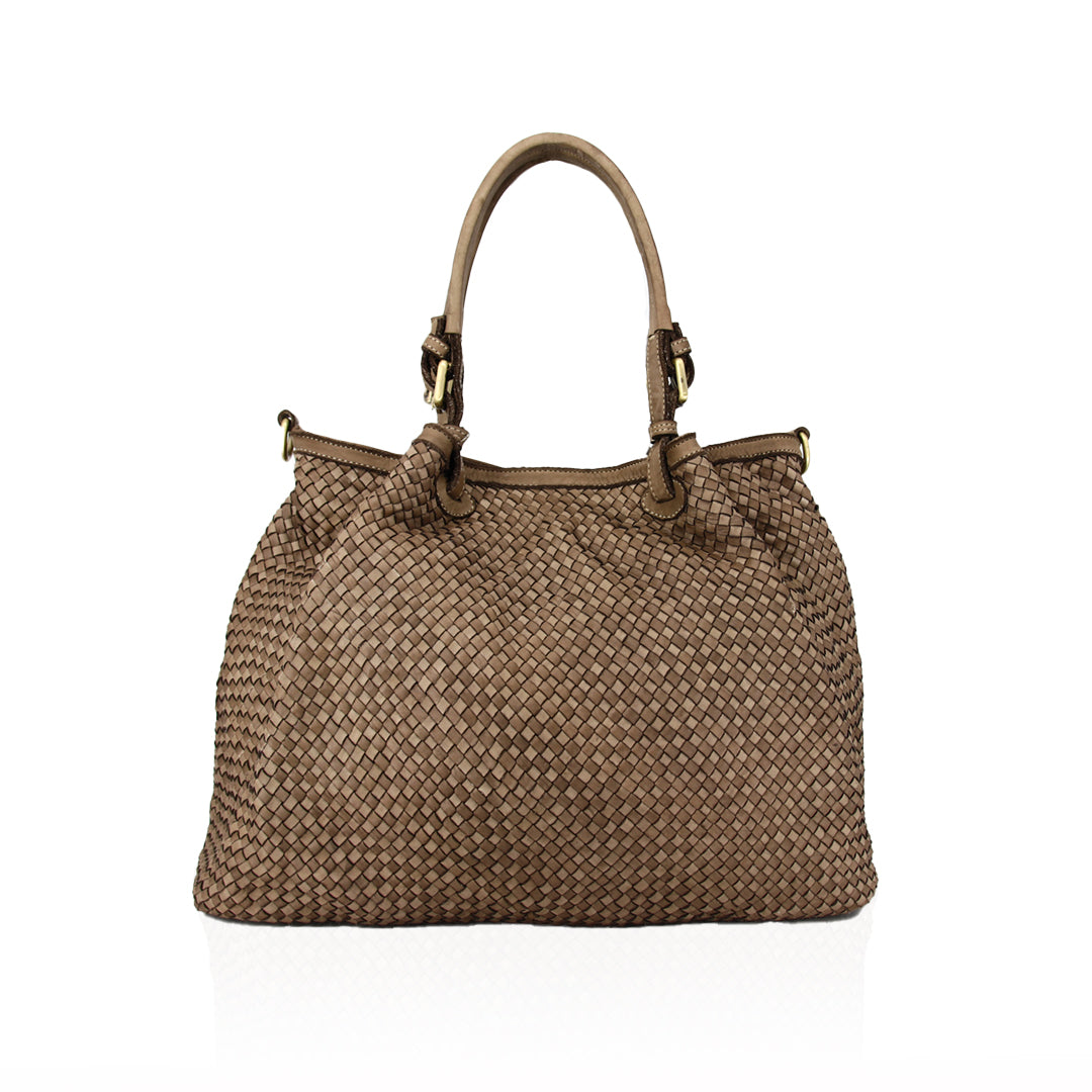 Borsa cuoio intrecciata sale