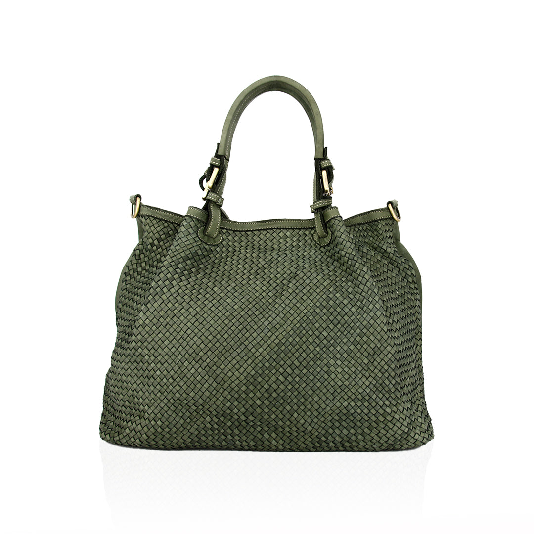 Borsa tracolla pelle intrecciata top