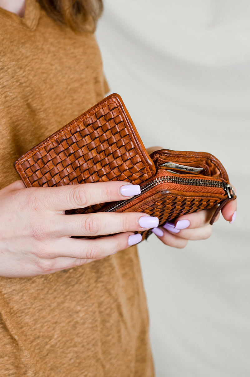 Nuovo portafoglio da donna in vera pelle portamonete piccolo