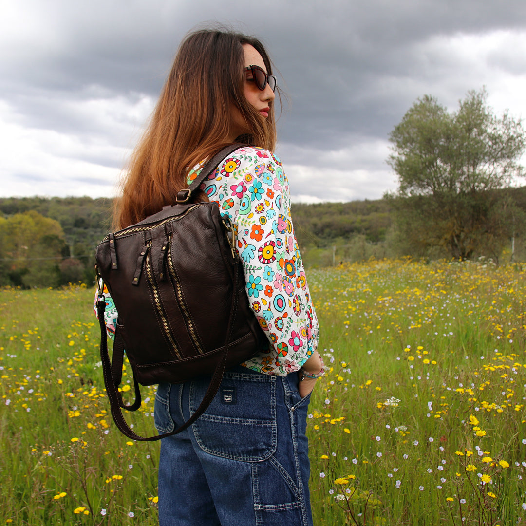 Zaino in cheap vera pelle